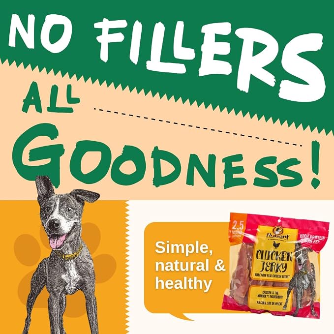 Hubert Pet Premium Chicken Jerky Dog Treats, Grain Free, Low Ingredient, USA Tested, 2.5 lbs Super Value Pack