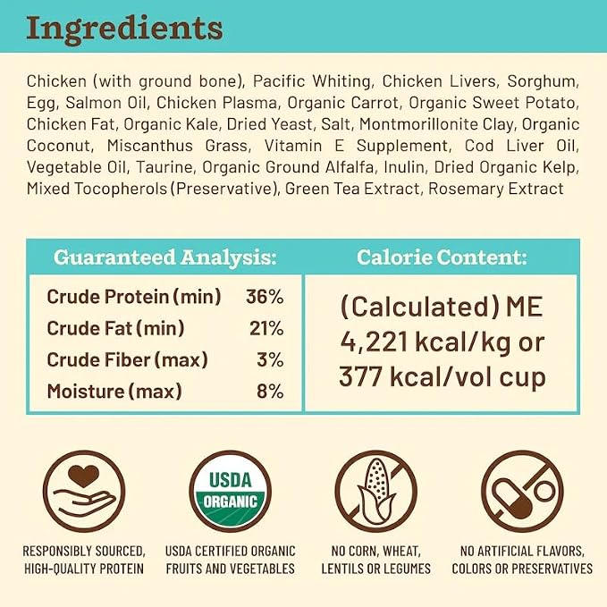 Primal Kibble in The Raw, Freeze Dried Cat Food, Chicken & Fish, Scoop & Serve, Made with Raw Protein, Whole Ingredient Nutrition, Crafted in The USA, Dry Cat Food, 24 Ounce (1.5 lb) Bag