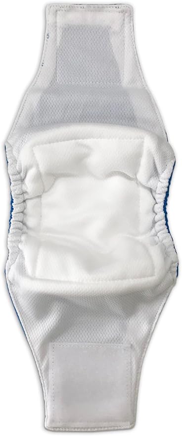 Paw Inspired 3-Count Reusable Male Dog Wraps, Washable Diapers for Male Dogs, Belly Bands for Incontinence, Surgery, Male Marking (Medium Size, Assorted Colors with White Lining, Pack of 3)