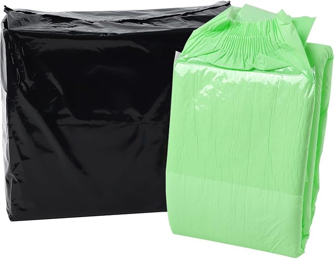 CutiePlusU Disposable Diaper 10 Pieces Protective Underwear Absorbent Briefs Dry Surface- Green (Large 37"-47")