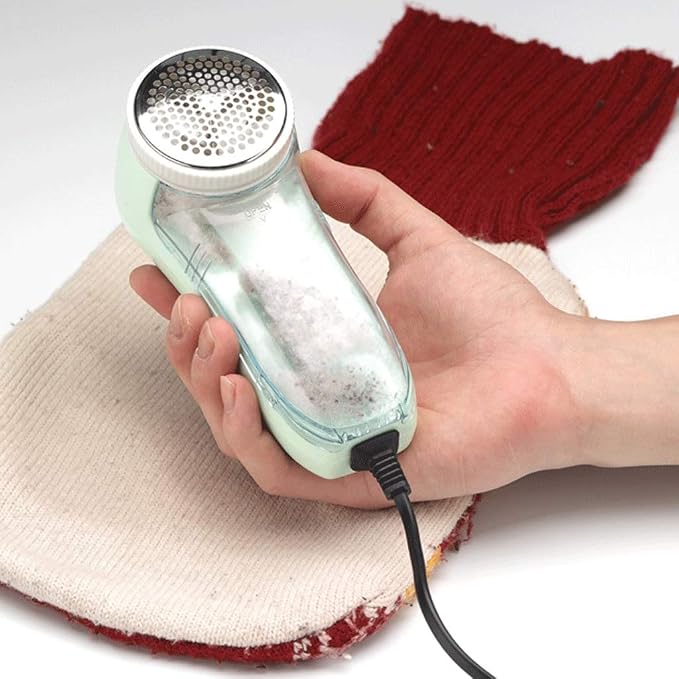 Fabric Shaver Safely Removes Fuzz, Pilling - Quick and Easy-to-use Catcher with Large Shaving Removable Bin