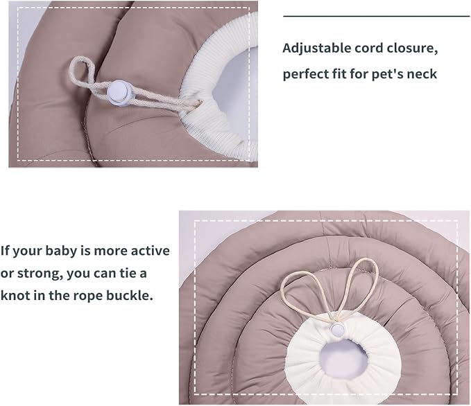 Elizabethan Collar for Medium Dogs & Cats - Soft, Adjustable, Post-Surgery Recovery Donut Collar