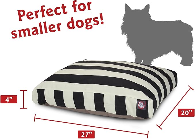 Majestic Pet Shredded Memory Foam Dog Bed Small with Removable Washable Cover – Rectangle Orthopedic Dog Bed–Durable Dog Crate Bed-Flat Dog Bed for Senior Dogs - (27x20) S - Villa - Apple