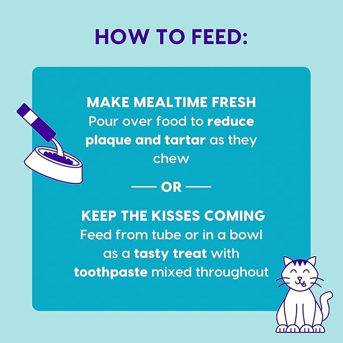 Ark Naturals Kiss Me-Ow Lickable Cat Dental Treats Variety Pack - Promotes Hydration, Dental & Overall Health - Chicken, Tuna & Salmon Flavors (2pk)