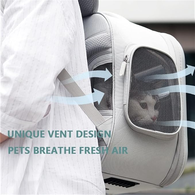OLOTU Pet Backpack Outdoor Use Cat Carrier, Airline-Approved Space Capsule Cat Backpack, Pet Backpack Carrier for Cats Dogs and Small Animals Spacious