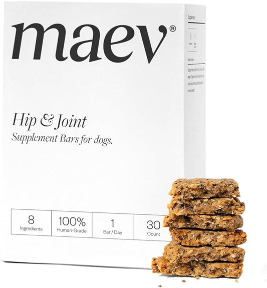 MAEV Human-Grade Hip & Joint Supplement Bars | Natural Support for Healthy Joints & Mobility, 30 Count