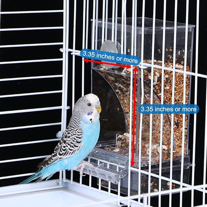 Hamiledyi No Mess Bird Cage Feeder 2Pack Automatic Parrot Seed Feeders with Perch Acrylic and Bird Parrot Swing Chewing Toy Set 15PCS Colorful Pet Birds Cage Toys for Small Parakeet Cockatiel Conures