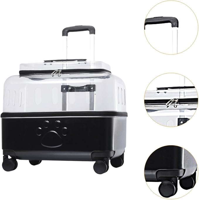 Pet Travel Carrier Pet Carrier Cat Carrier Suitcase for Puppy, Black