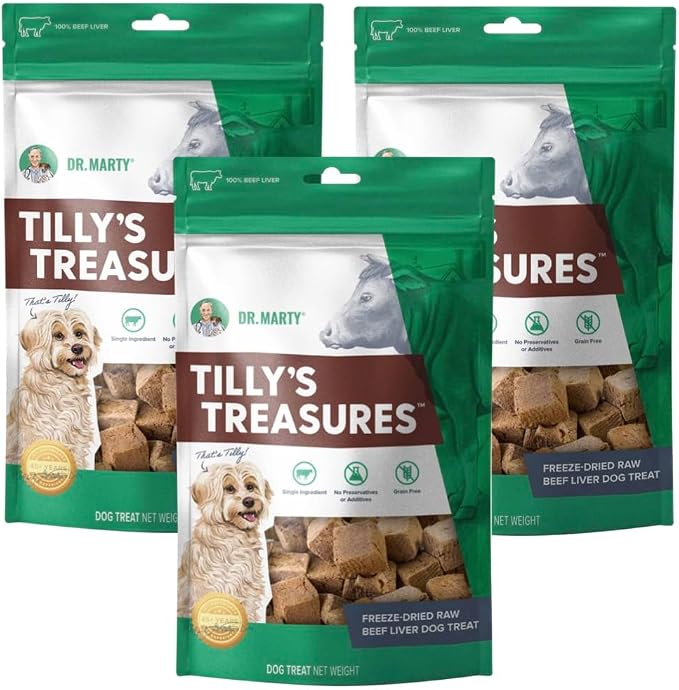 Dr. Marty Tilly's Treasures Beef Liver Dog Treat 8 oz (3 Pack)