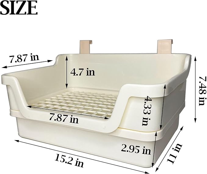 kathson Bunny Chew Toys for Teeth Grinding, Rabbit Wooden Scratch Board and Extra Large Rabbit Litter Box Trainer Rabbit Toilet