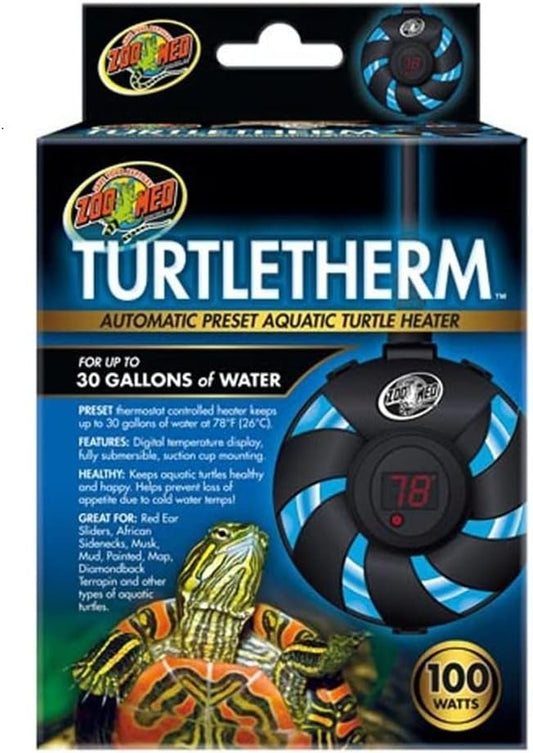 Zoo Med TURTLETHERM Automatic Preset Aquatic Turtle Heater (Up to 30 Gallons) 100 Watt