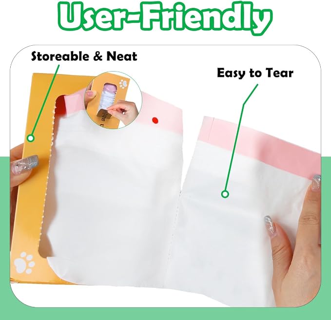SZEE 120 Pack Automatic Waste Bags Compatible with Litter Box Robot 3/4 and Other Automatic Cat Litter Box, Waste Drawer Liners Bags Heavy Duty, Thick Self-cleaning Cat Litter Box Liners