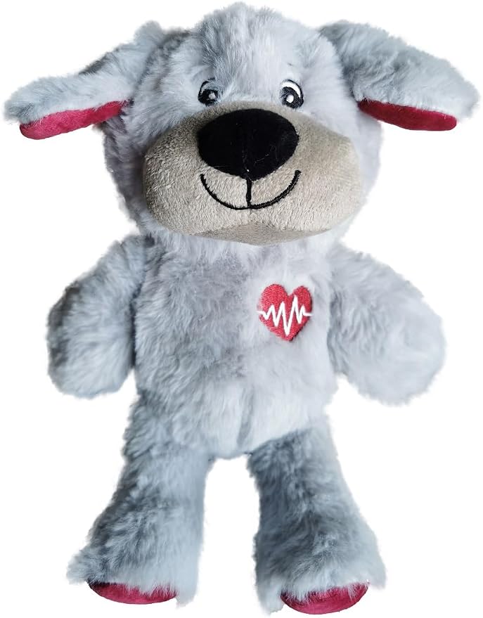 HonourHope Dog Heartbeat Toy for Anxiety Relief, Dog Soft Plush Calming Puppy Behavioral Training Aid Toy Pet Companion Pillow for Puppy Cat Kitty Pets - Bear Box
