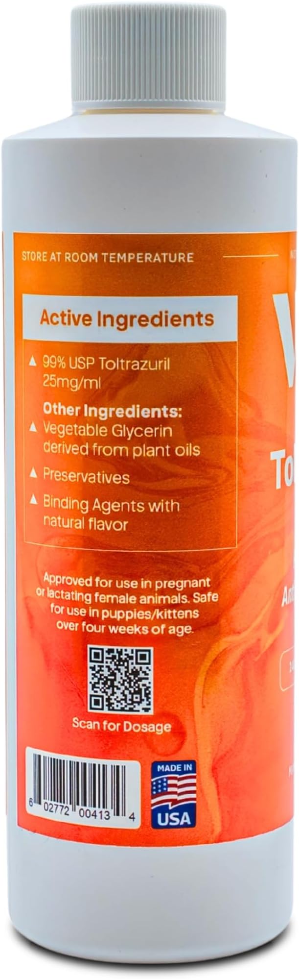 Toltrazuril 2.5% for Horses, Dogs, Cats, 240mL/8.1 Ounce, for Non-Food Chain Animals
