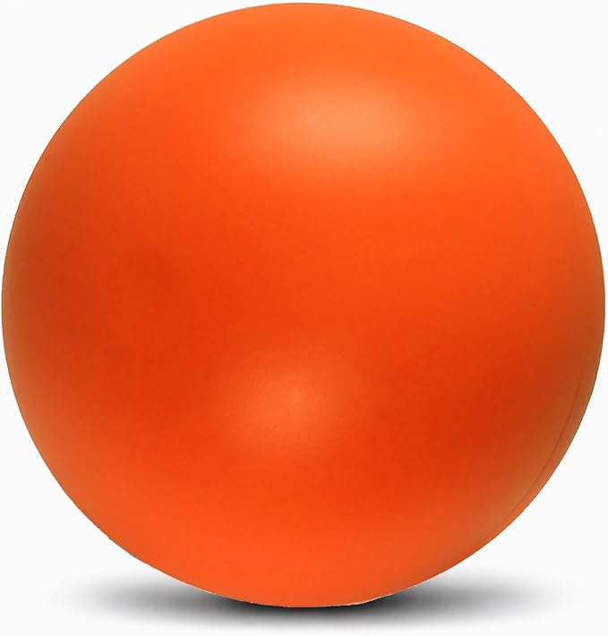 Doggie Dooley Virtually Indestructible Dog Ball - 14 Inch Hard Plastic Interactive Dog Toy for Large Breeds Over 75+ lbs - Built for Herding & Push Play - Floats in Water, Made in USA - Orange