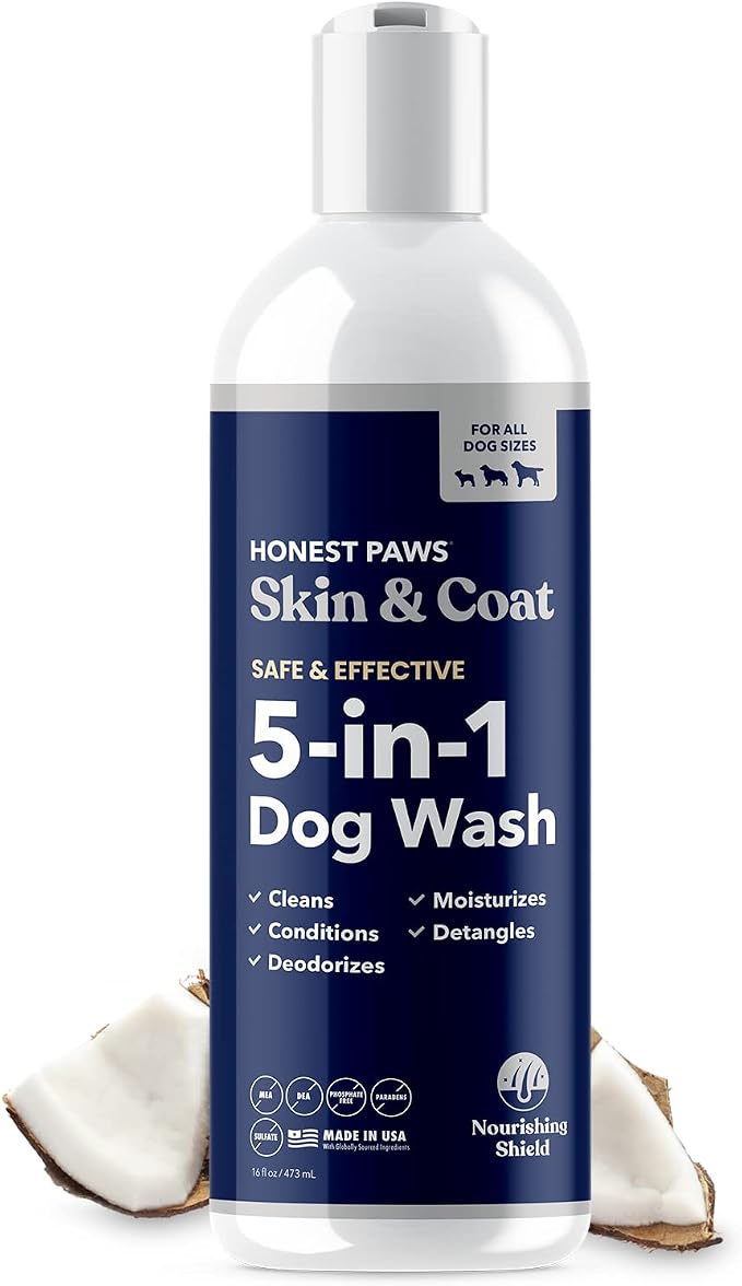 Honest Paws 5-in-1 Oatmeal Dog Shampoo and Conditioner + Mobility Supplement Discounted Bundle Happy Pet Suppliers