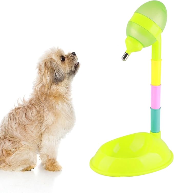 Pet Standing Water Dispenser, 650ml Capacity Dog Water Dispenser Cat Dog Standing Bowl Adjustable Height Pet Feeder for Home