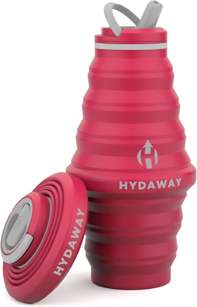 HYDAWAY Travel Collapsible Water Bottle 25oz - BPA-Free, Leakproof, Lightweight, Portable & Space-Saving - Perfect for Hiking, Travel, and All-Day Hydration