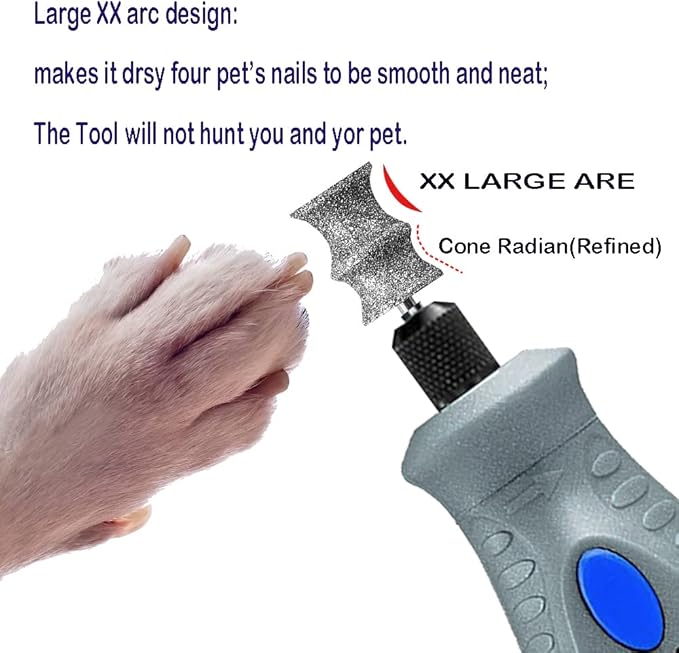 Diamond Dremel Dog Nail Grinder Bits for Rotary Tool-1/8'' Dremel Dog Nail Grinder Attachment-Pet Nail Grinder Bit Work for Animals Nail Care Large C 1P