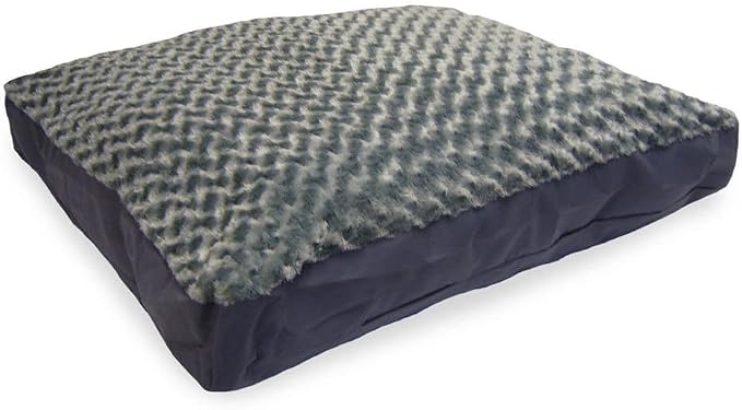 Furhaven Pillow Dog Bed for Medium/Small Dogs w/ Removable Washable Cover - Ultra Plush Faux Fur & Suede Mattress - Chocolate, Medium