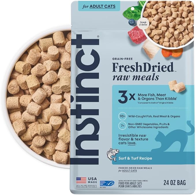 Instinct Raw Meals Freeze-Dried Pollock Cat Food, 24 oz. Bag