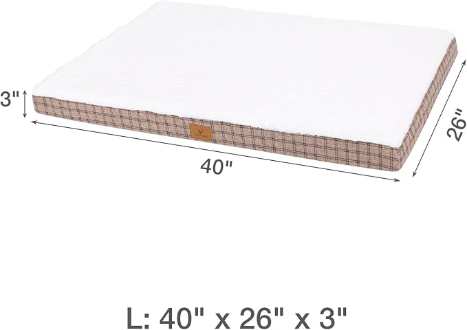 Orthopedic Dog Bed for Large Sized Dogs with Removable Washable Cover, Premium Comfort for Dogs, Multiple Sizes & Colors,Durable and Easy to Clean (Tan, Large)
