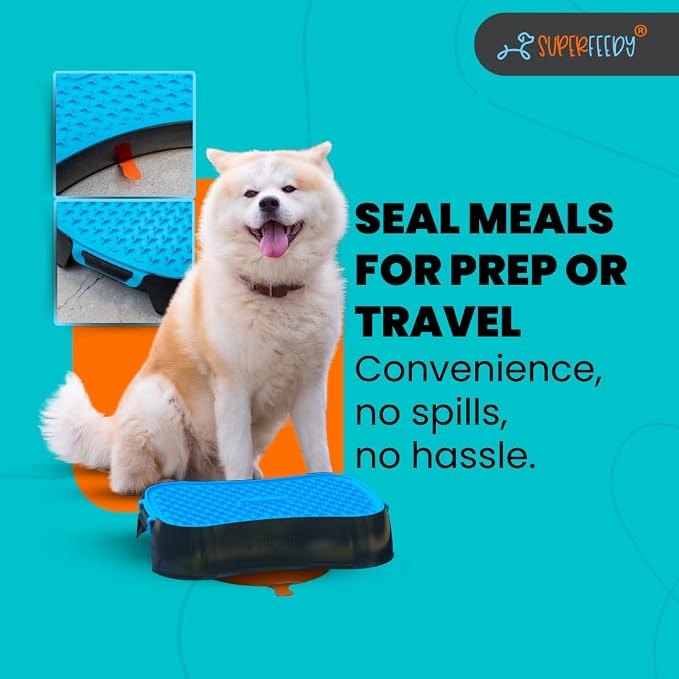 4-in-1 Slow Feeder Dog Bowl with Lick Mat – BPA-Free, Food Grade Silicone, Large Capacity for Large Dogs