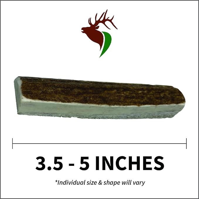 Elkhorn Premium Chews - X Small Split Twin Pack (for 0-10 lb Dogs and Puppies) Premium Grade Elk Antlers for Dogs (2 Pieces) Sourced in the USA
