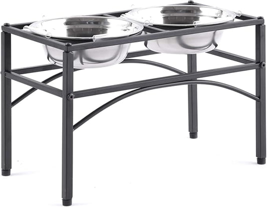 Funkeen Elevated Dog Bowls Raised Pet Feeder Cat Food & Water Diner Stand Set