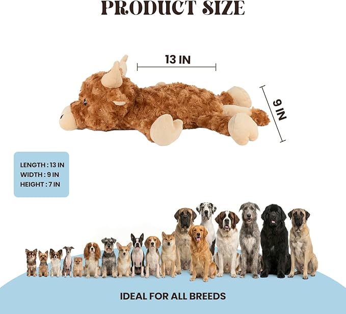 Cow - Puppy Heartbeat Toy for Anxiety Relief with Reusable Heat Pack and Lavender, Sleep Aid for Dogs, Plush Comfort Toy for All Breads (Cow Kit)