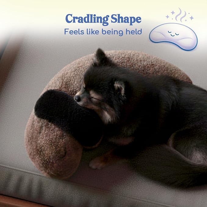 Race&Herd CuddleBun Heartbeat Puppy Toy Sleep Aid - Heartbeat Dog Toy, Dog Heartbeat Toy for Puppy Must Haves for Separation Pet Anxiety Relief Puppy Calming Aid, Dog Toys Behavioral Training (Cocoa)