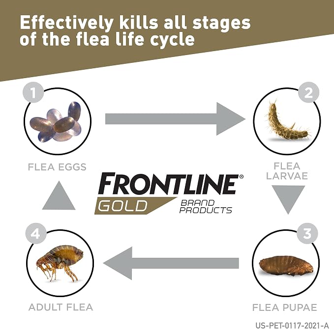 FRONTLINE Gold Flea & Tick Treatment for X-Large Dogs Up to 89 to 132 lbs., Pack of 6