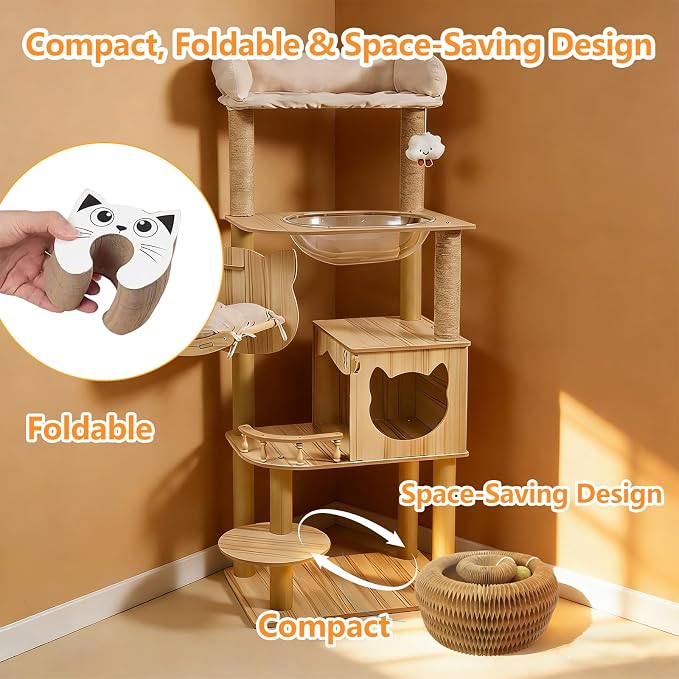 Cat Toy, Cat Scratchers for Indoor Cats, Magic Organ Foldable Cardboard Cat Scratcher, Cat Toy Interactive Relieve Boredom and Exercise