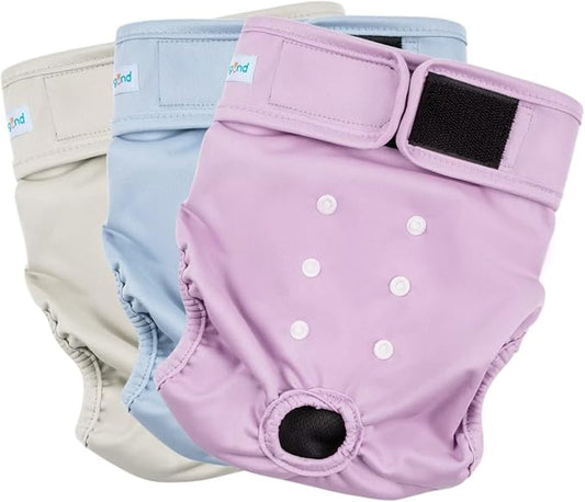 Paw Legend Washable Reusable Female Dog Period Diapers for Heat Doggie Puppy Diapers for Female Dogs (3 Pack, Large)