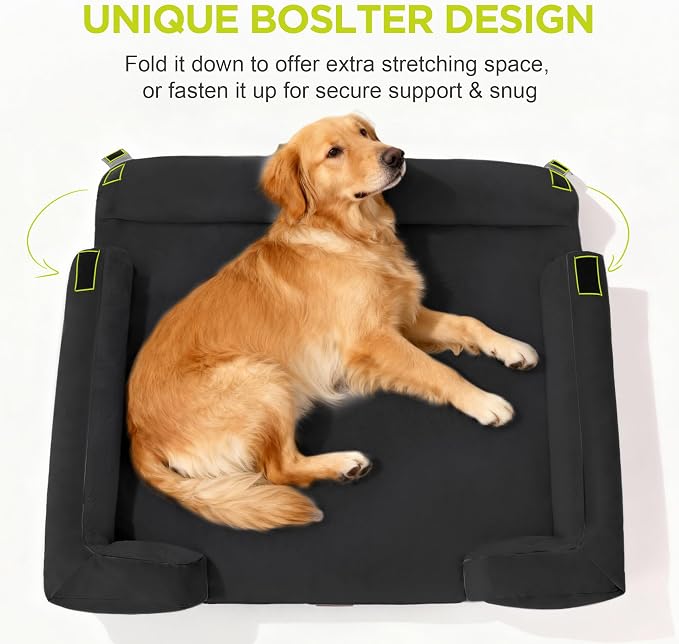 Dog Beds for Extra Large Dog-Orthopedic Pet Jumbo Bed with Washable Removable &Waterproof Cover Memory Foam Sofa Pet Couch with Bolster-48 x 30"