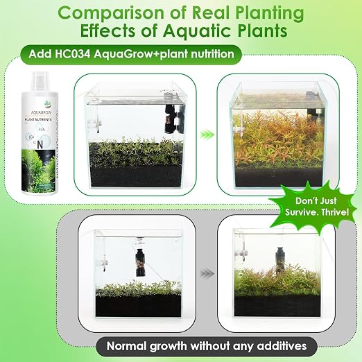 HC034 Aquarium Plant Liquid Fertilizer - Advanced Macro Nutrient Solution for Freshwater Planted Tanks, Promotes Root & Leaf Growth, 150ml/500ml/1000ml (1000mL)