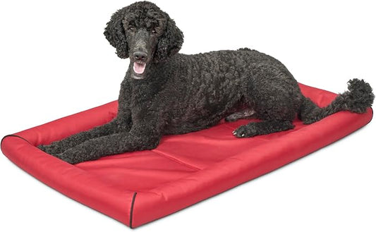 MidWest Homes for Pets Water Repellant Easy Wipe Clean Ultra-Rugged MAXX Dog Beds, Super Durable Dog Bed Designed to Fit 48-inch Dog Crates, Features Slip Resistant Bottom, Part 40548-RD, Red