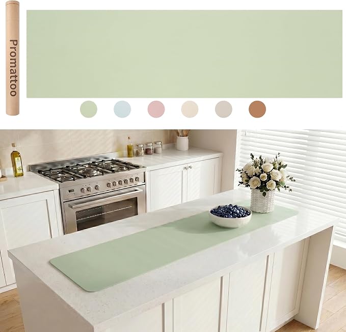 Extra Large Silicone Mat for Countertop & Table with Gift Tube Packaging, Thickened Non-Slip Heat Resistant Table Protector, Cuttable Waterproof Kitchen Prep & Kids Craft Mat