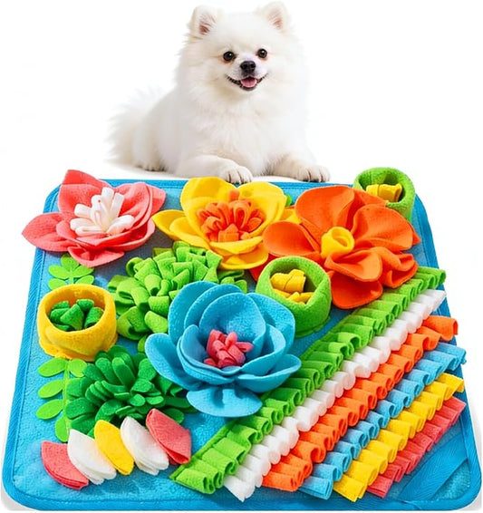 AMIR Snuffle Mat for Dogs, Sniff Mat Slow Feeding Mat, Encourages Natural Foraging Skills, Slow Eating, Help Stress Relief and Training, Dog Puzzle Toys, 15 inch