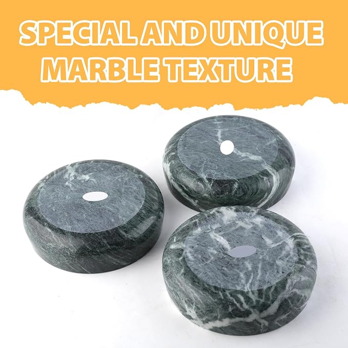 Karibiber Green Marble Dog Bowl, 6lbs Non-Slip,Non-Tipping Heavy Dogs Food Bowl, Large Dog Dish, Weighted Food and Water Bowls for Large Dogs, Natural Marble, Easy to Clean, Holds 6 Cups
