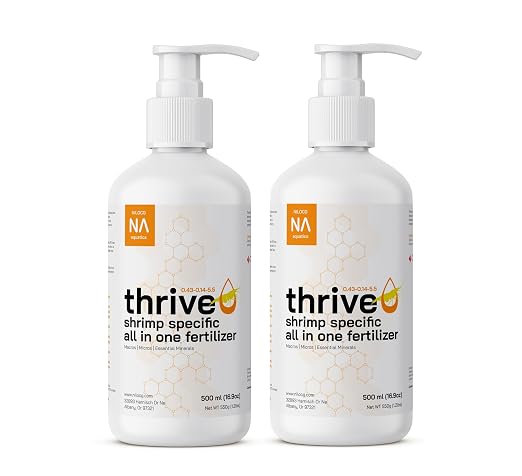 Thrive S Shrimp Specific All in One Aquarium Fertilizer – Two (2) 500ml Liquid Plant Food – Comprehensive nutrients – Aquarium Nutrition – Convenient to Use – Concentrated Aquarium Plant Fertilizer