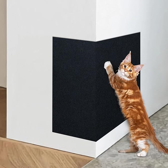 ENONCI Bed Cat Scratcher Pad,47.2"x15.8"Cat Scratching Mat,Self-Adhesive Trimmable Anti Scratch Bed Couch Wall Corner Furniture Protector from Cat Claws,Easy Use for Carpet/Door/Post