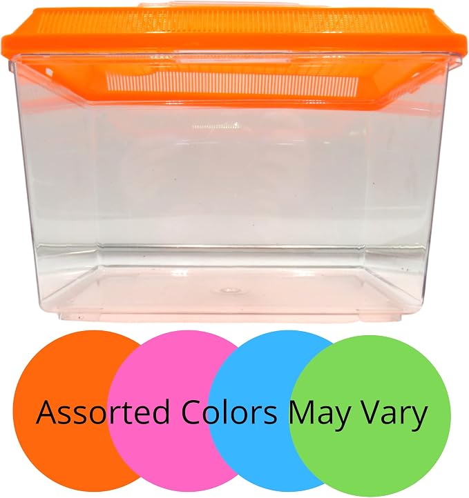 Needzo Ultimate All in One Hermit Crab Cage Starter Pack, Beginner Habitat Supplies Kit for Terrariums, Includes 2 Gallon Cage, Food, Pool, Feeder, and More, Colors May Vary, 7 Pieces