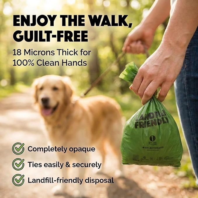 Doggy Do Good - 180 Count, Heavy Duty Poop Bags for Dogs - Standard Size - Dog Waste Bags Made with 50% Recycled Plastic + 15% Biobased Material - Landfill-Friendly, Unscented, Leak-Proof