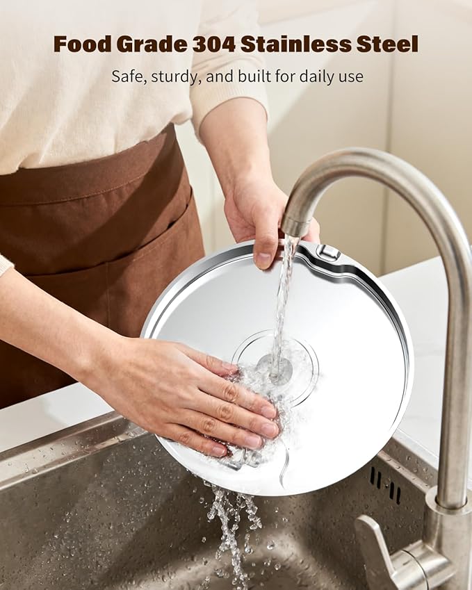 Dog Water Fountain for Large Dogs, 7L/236oz Stainless Steel Dog Fountain Water Bowl Dispenser, Automatic Cat Water Fountain with Ultra Quiet Pump, Large Drinking Area