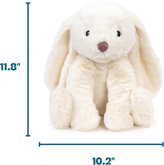 Calming Plush Dog Toy with Squeaker, Ultra-Soft Floppy Cuddle Companion, Lavender Scented, Bunny, Large, 11.8”
