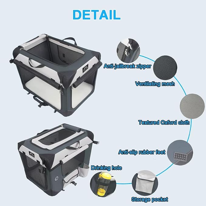 Motorcycle Dog Pack 600D Oxford Cloth Construction Waterproof with Sturdy Metal Frame, Breathable Pet Pack for 40 Kg(M)
