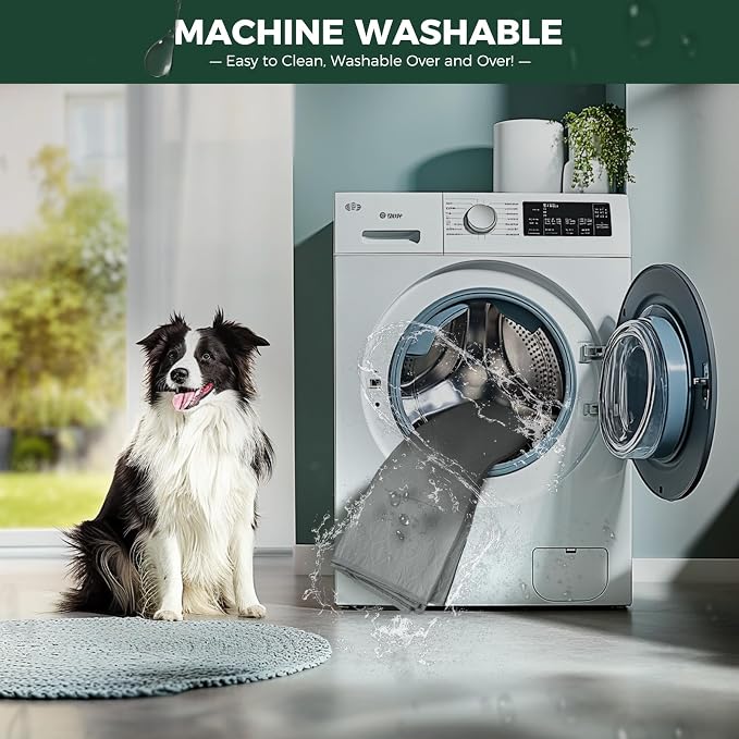 FXW Washable Pee Pads for Dogs, Leak-Proof & Non-Slip, Specifically Designed for Potty Training, 35" Square, Gray, 4 Packs