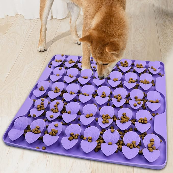 Silicone Snuffle Mat for Dog,Slow Feeder Lick Mat with Suction Cups for Slow Eating&Femont Silicone Snuffle Mat for Large Dogs