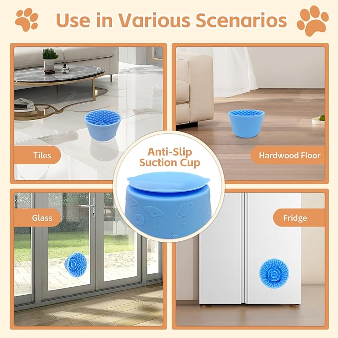 Dog Lick Bowl,Anxiety Relief Non-Slip Silicone Treat Bowl,Durable Anti-Choking Long-Lasting Enrichment Slow Feeder Licking Mat for Small Medium Large Breed,Freezable BPA Free Silicone Dishwasher Safe